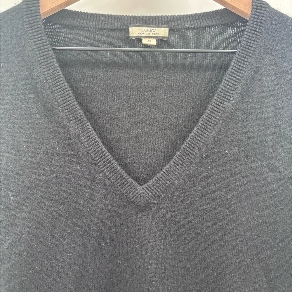 J. Crew 100% Cashmere V-Neck Sweater Size Small in Black